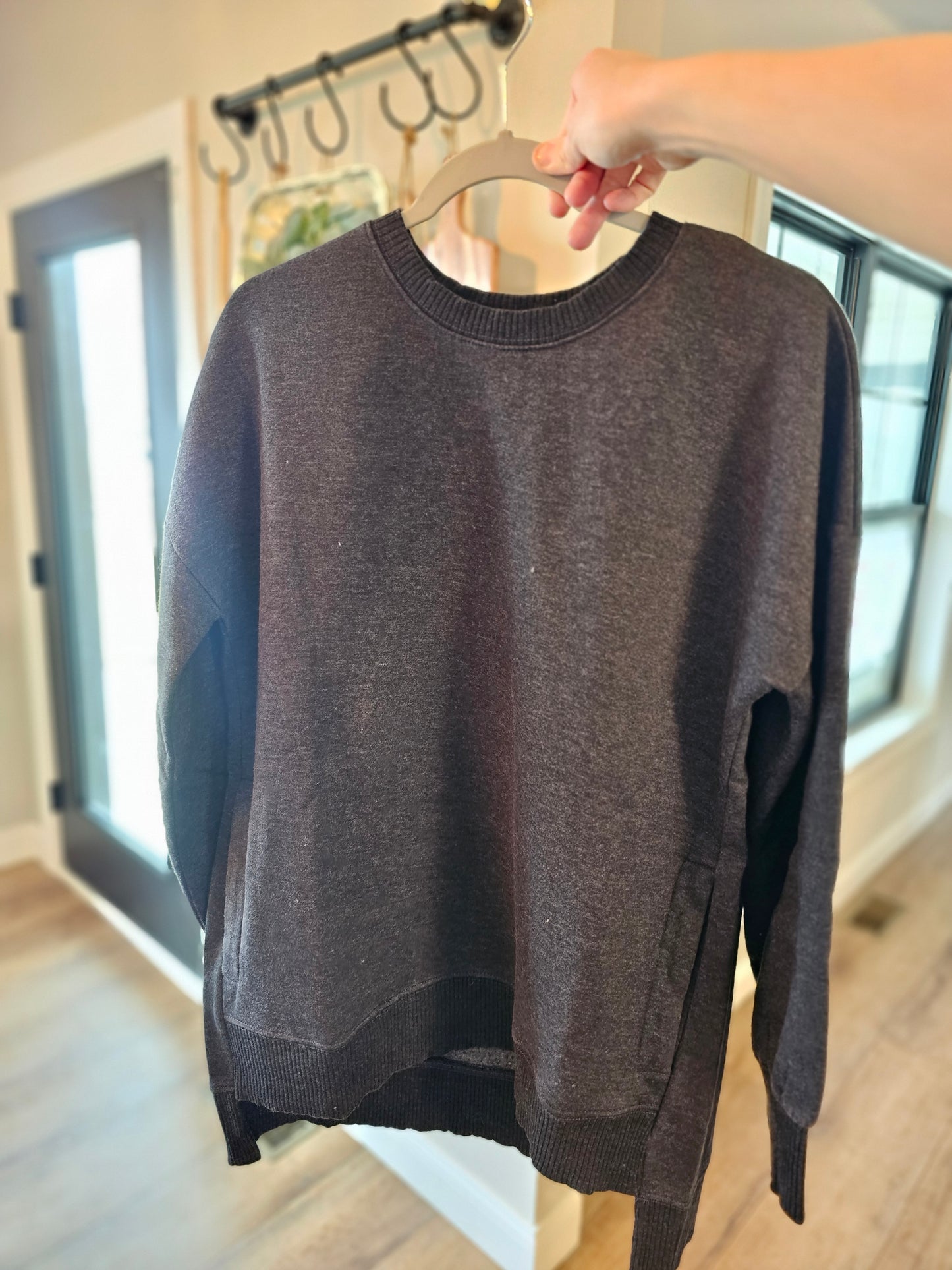 Acid Wash Hi Low Pullover