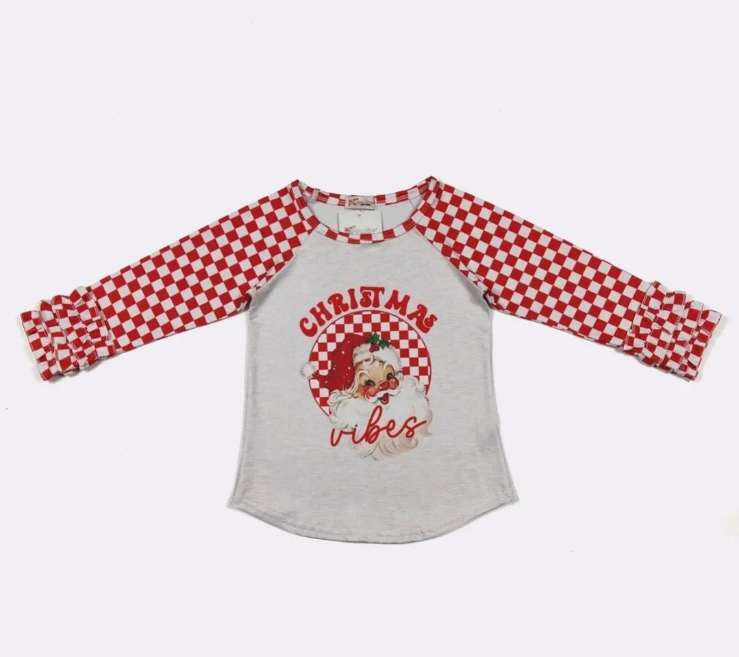 Christmas Vibes Ruffle Sleeve