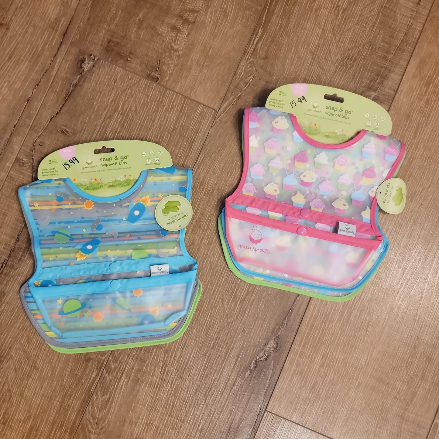 Snap & Go Roll Up Bibs