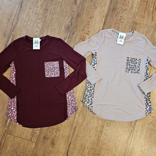 Leopard Pocket Long Sleeve