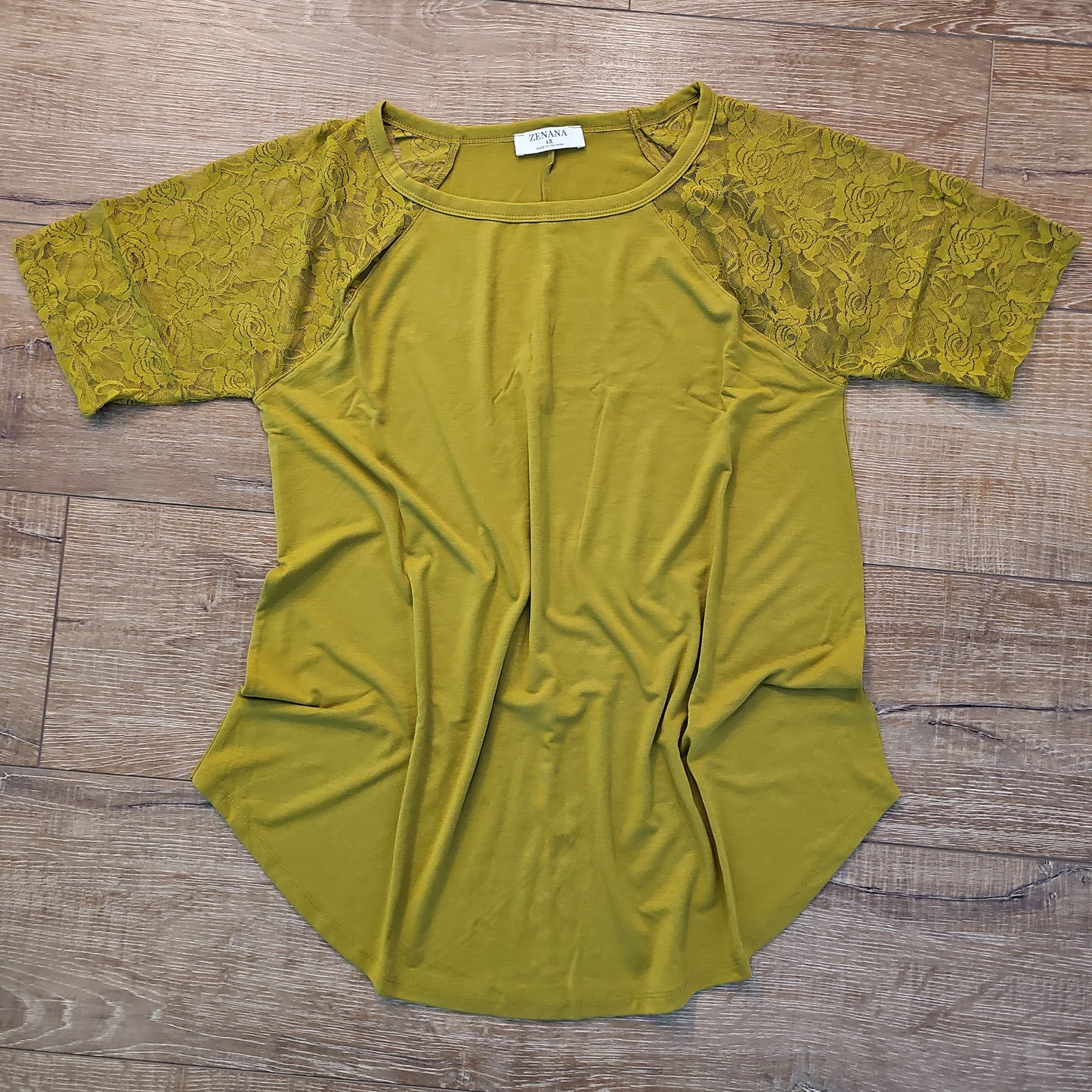 Olive Lace Top