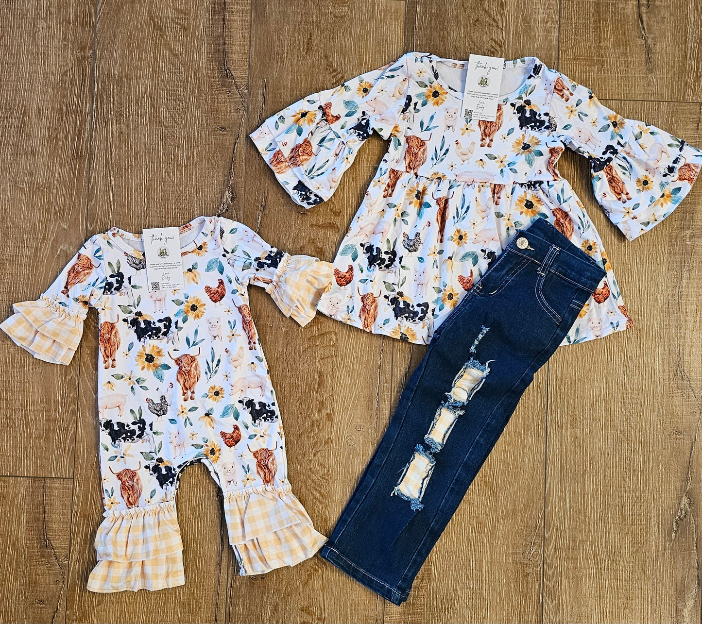 Farm Daisy Romper/Pants Set