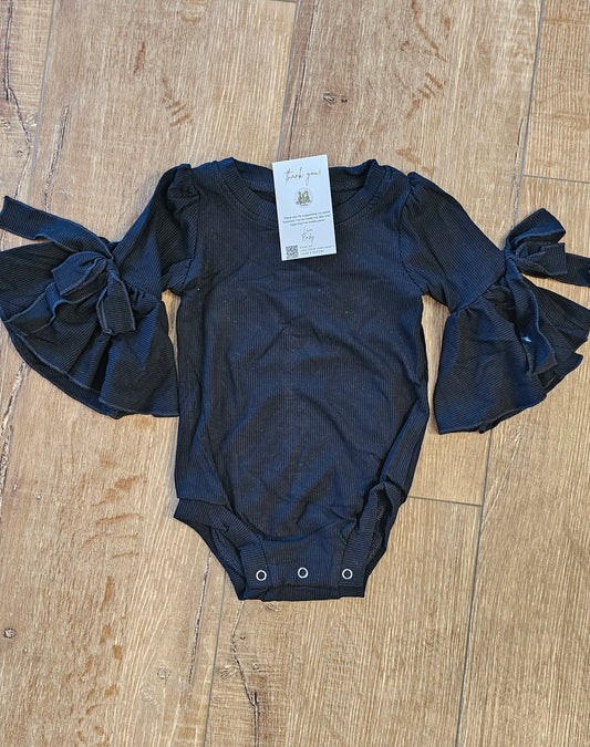 Black Bell Sleeve Onesie