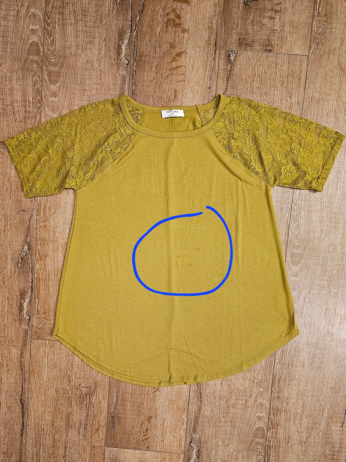Olive Lace Top