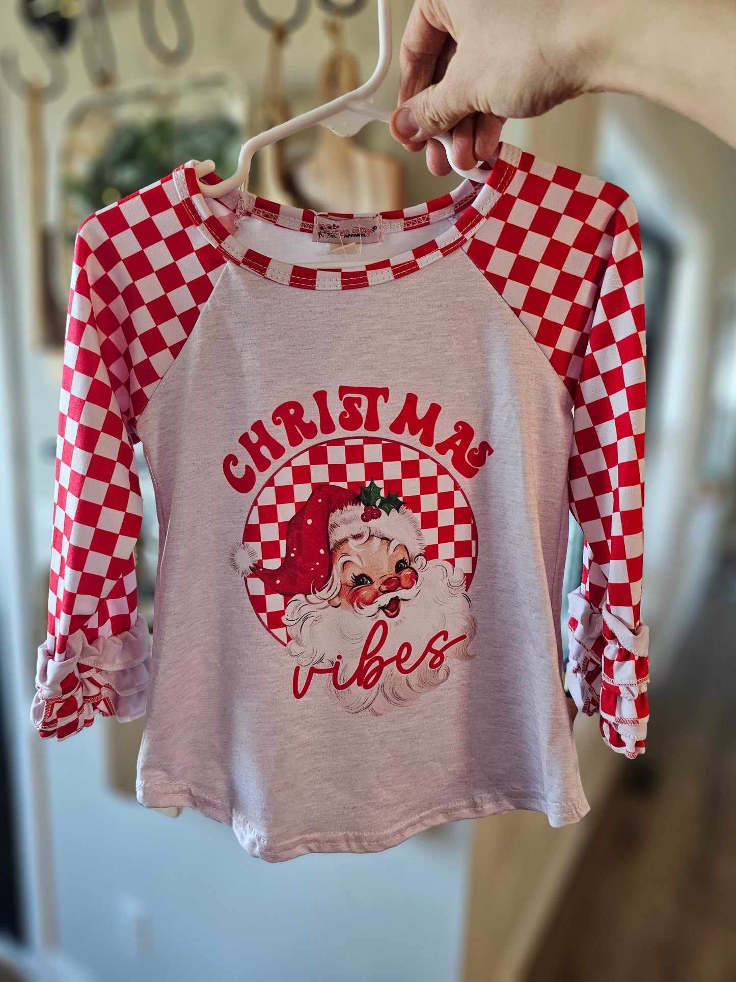 Christmas Vibes Ruffle Sleeve