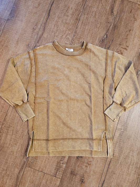 Raw Hem Pullover