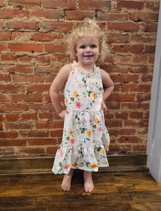 Sage/Gold Floral Dress