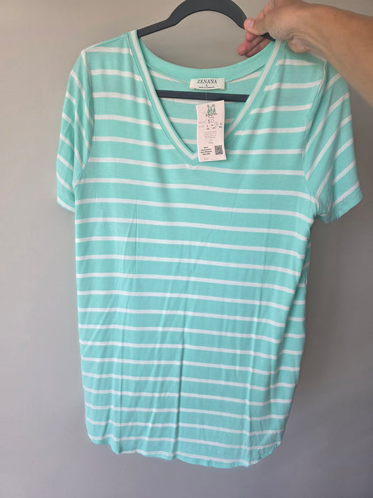 Vneck Stripes (super soft!) Size Large
