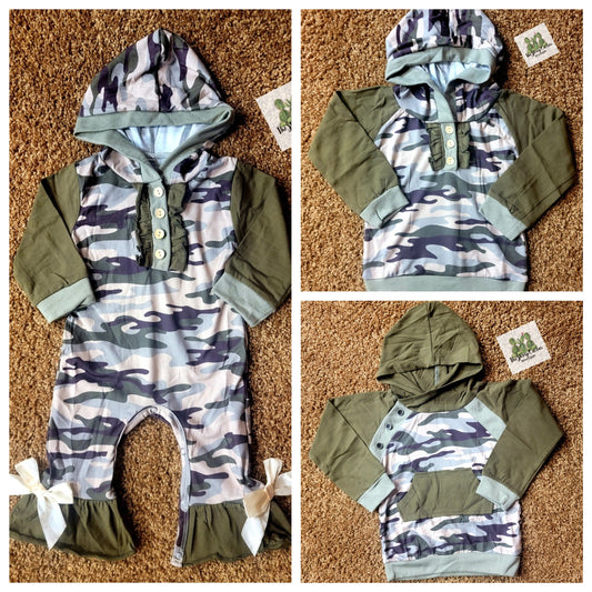 Camouflage Romper & Hoodies