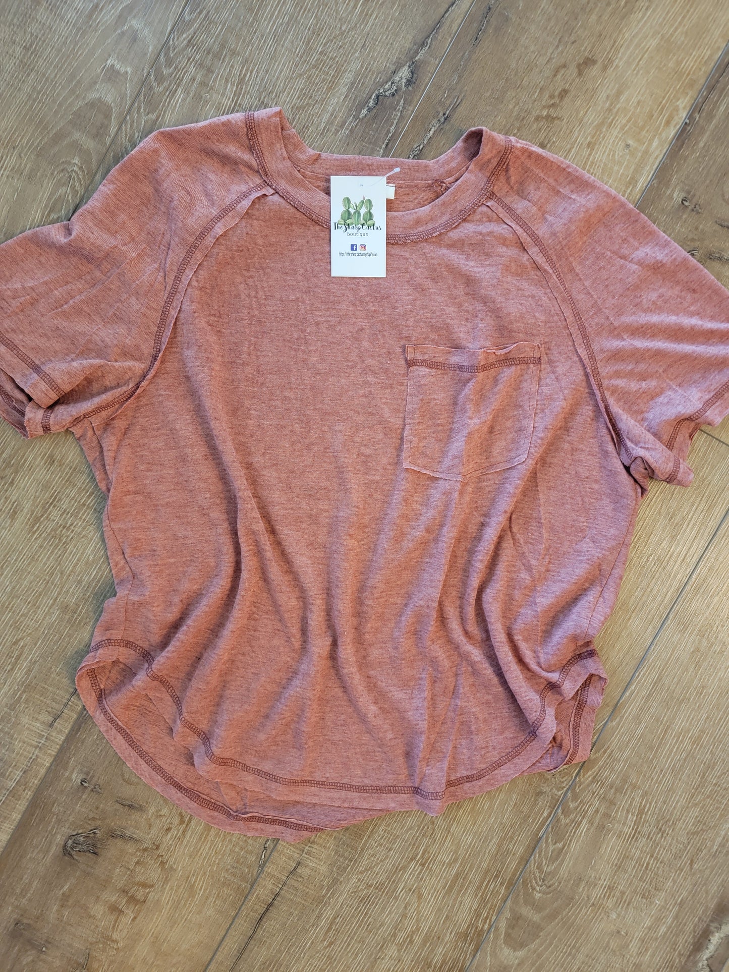 Rust Pocket Top